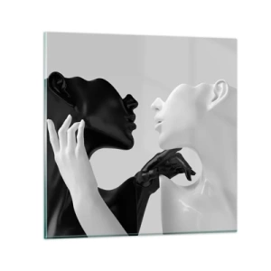 Schilderen op glas - Antrekking - Begeerte - 70x70 cm