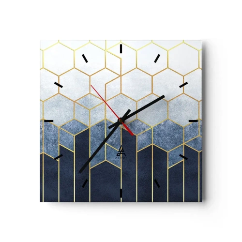 Wandklok - Klok - Compositie in een gesyncopeerd ritme - 40x40 cm