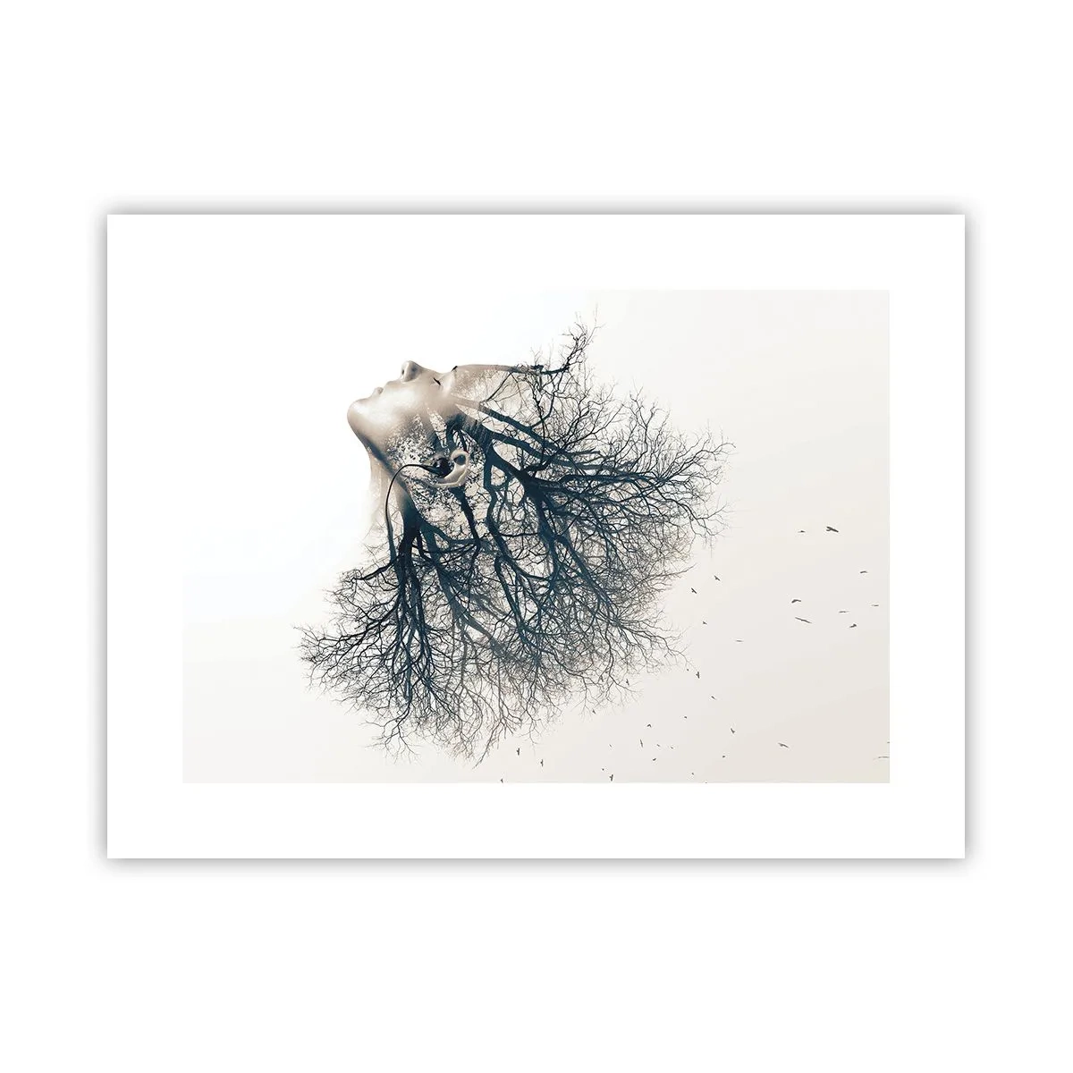 Poster - Luisteren naar het gefluister van bomen - 40x30 cm