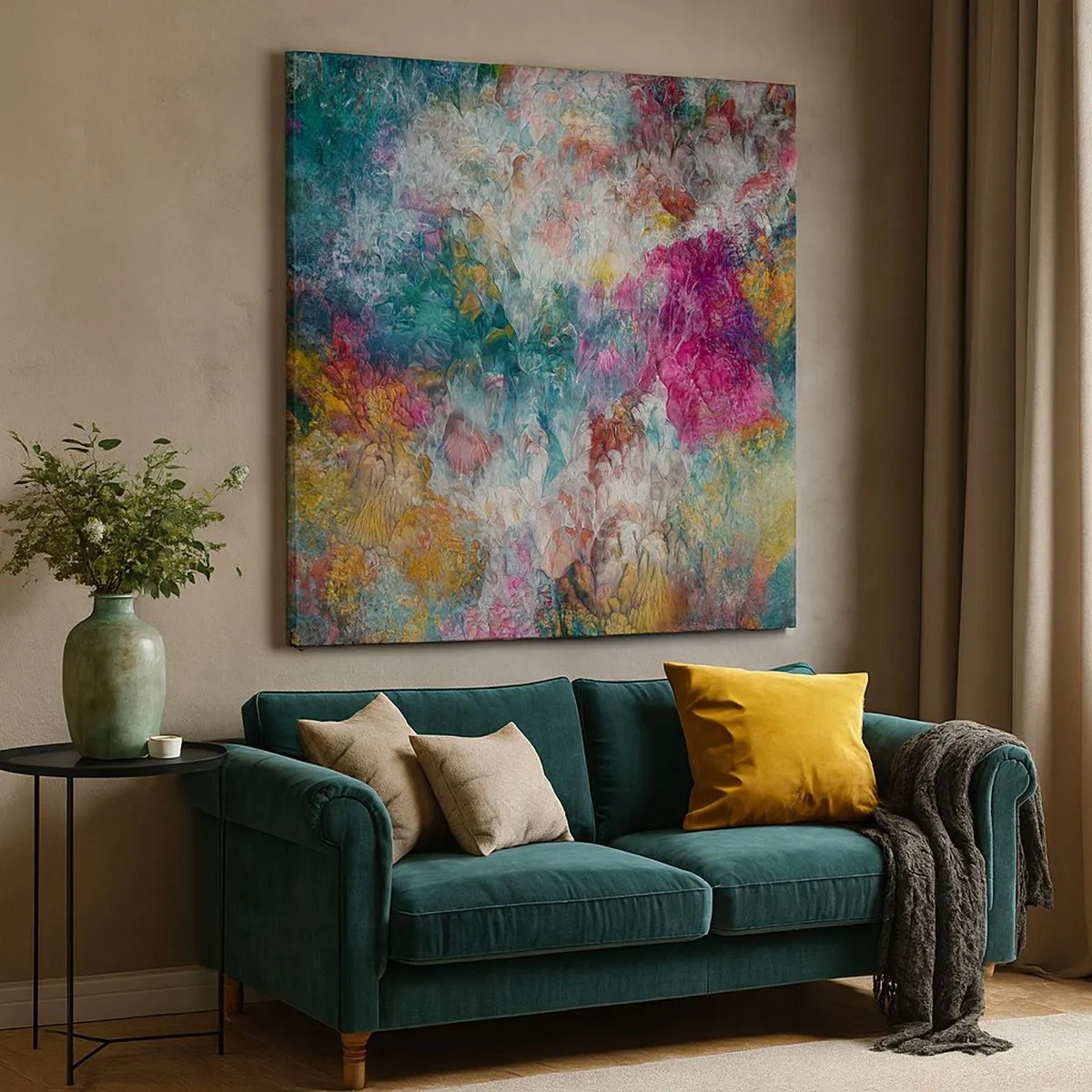 Schilderen op canvas - Volledig in bloei - 30x30 cm