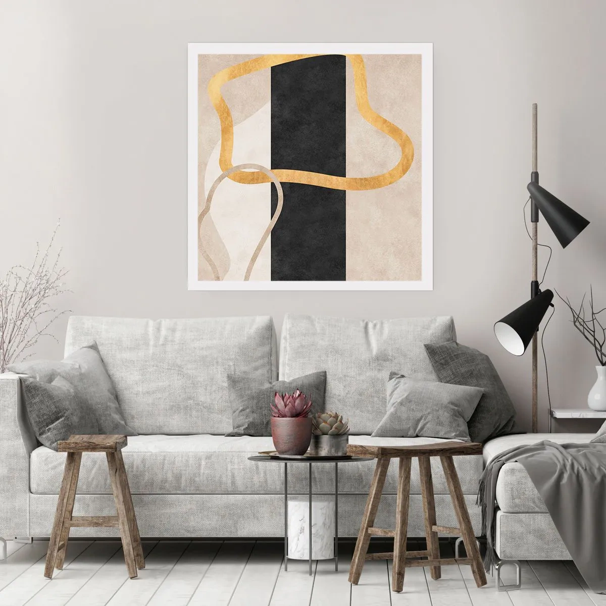 Poster - Verwarde vormen - 40x40 cm