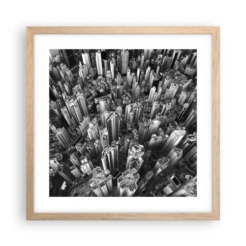 Een poster in een licht eiken lijst - Nog steeds hoger en hoger - 40x40 cm