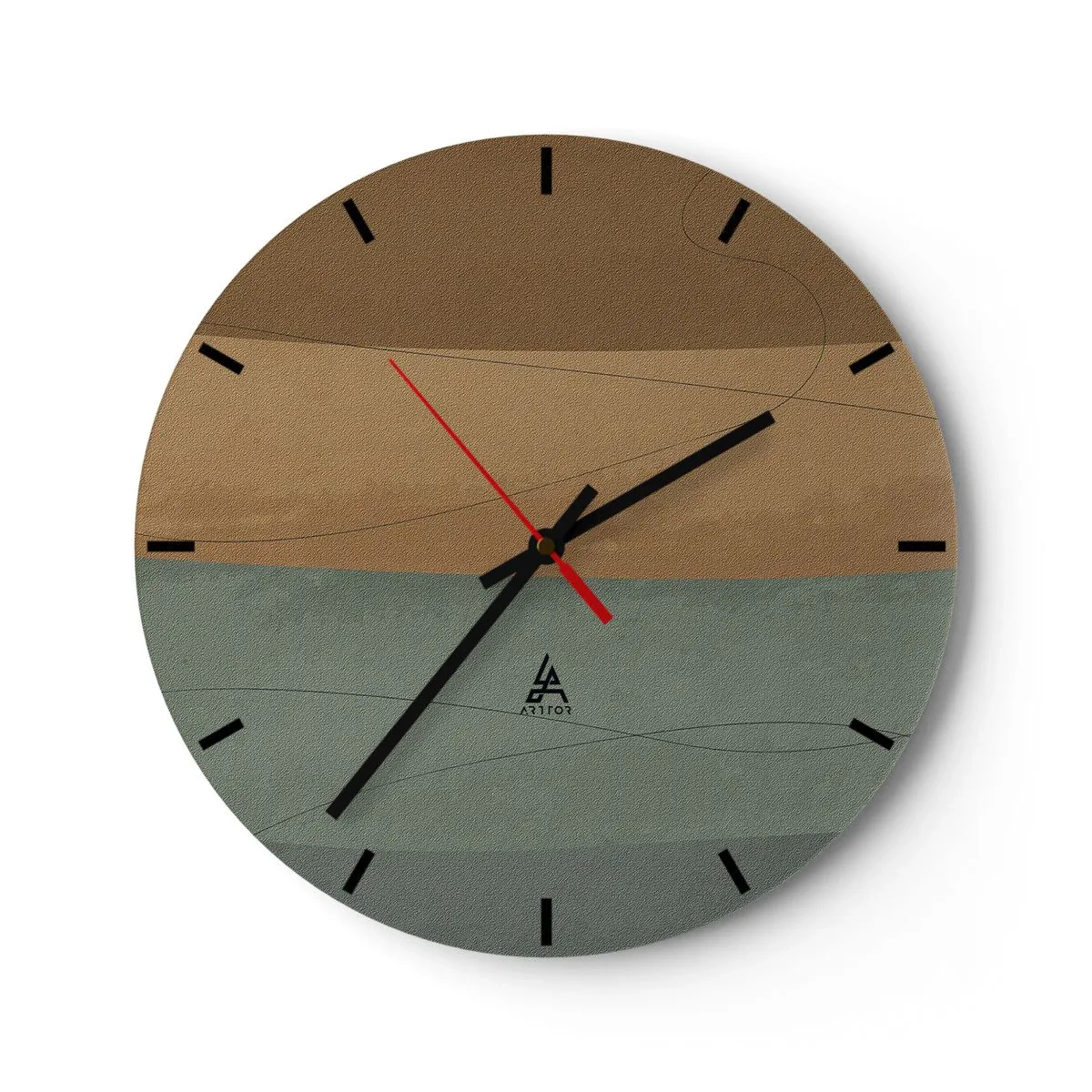 Wandklok - Klok - Horizontale compositie - 40x40 cm
