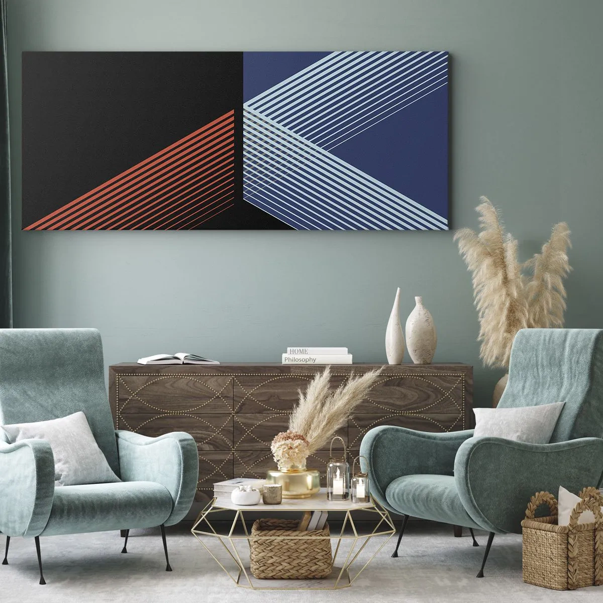 Schilderen op canvas - Een eenvoudig verhaal - 160x50 cm