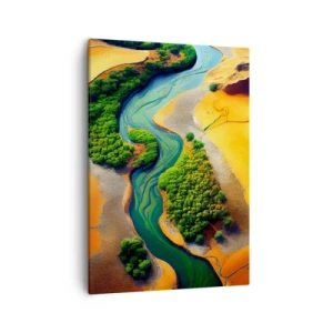 Schilderen op canvas - Levengevende rivier - 50x70 cm