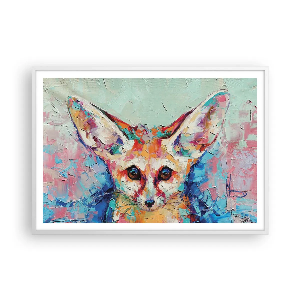 Poster in een witte lijst - Ben je klaar voor mij? - 100x70 cm