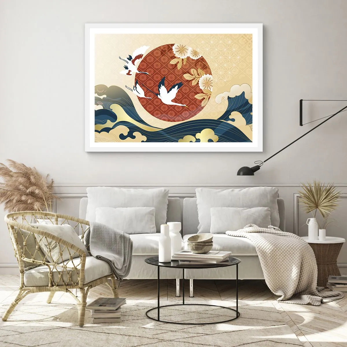 Poster in een witte lijst - Japans sprookje - 40x30 cm