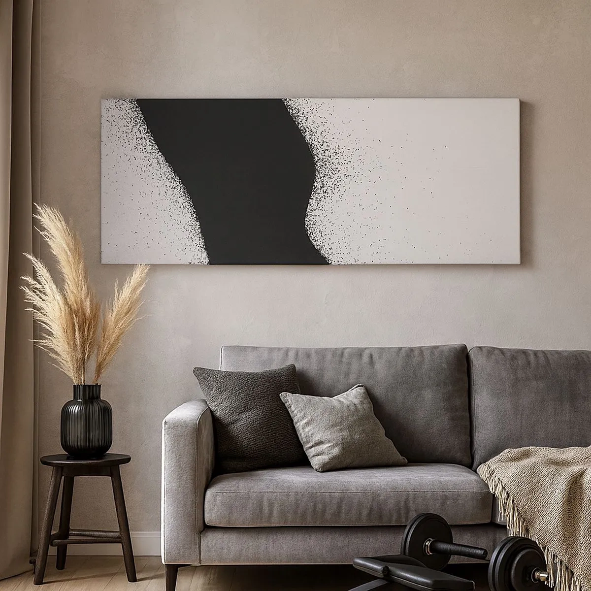 Schilderen op canvas - Vloeibare balans - 100x40 cm