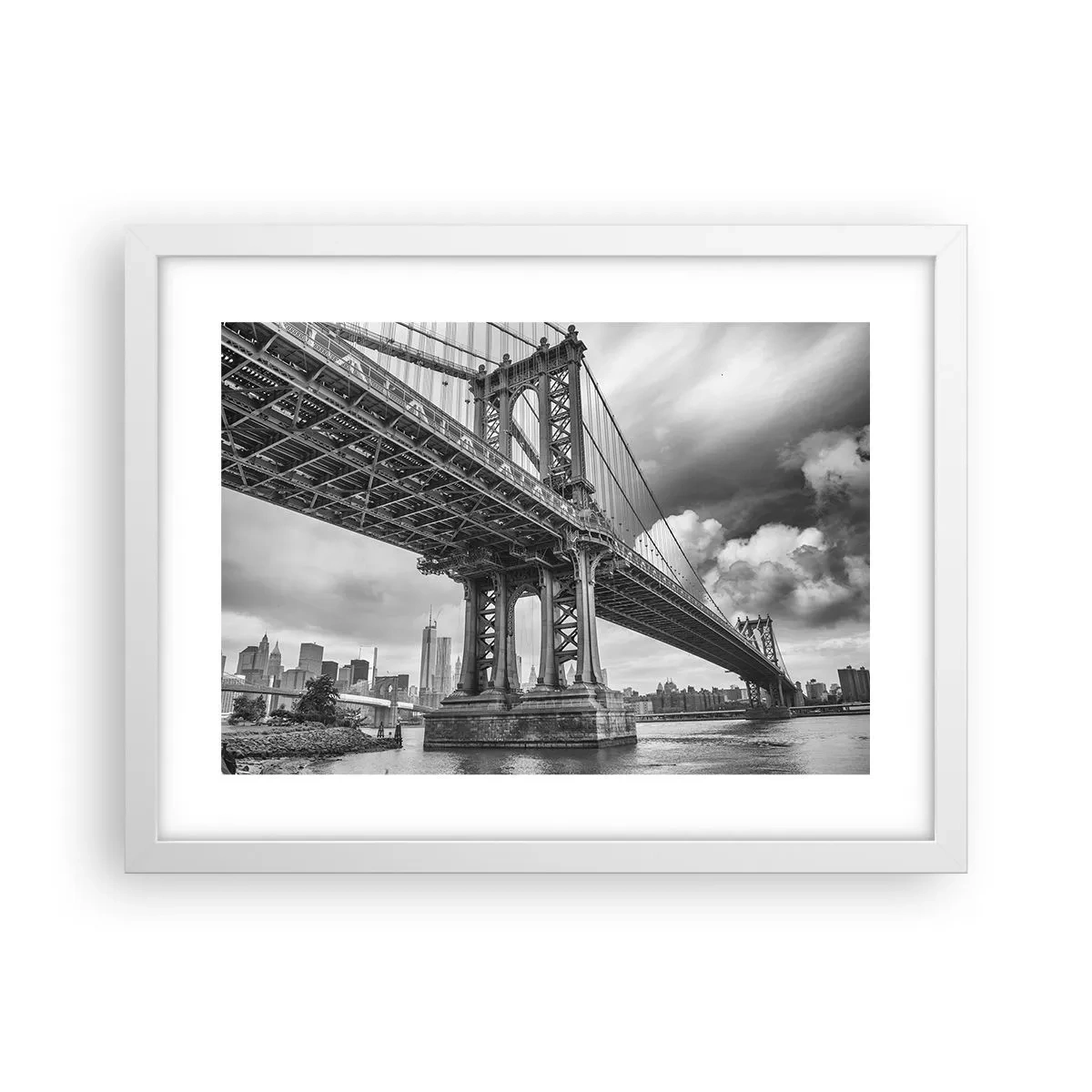 Poster in een witte lijst - Naar het hart van de stad - 40x30 cm