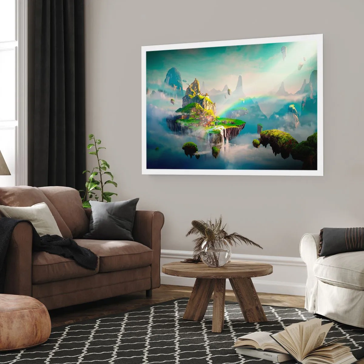 Poster - Midden in de lucht - gelukkige eilanden - 40x30 cm