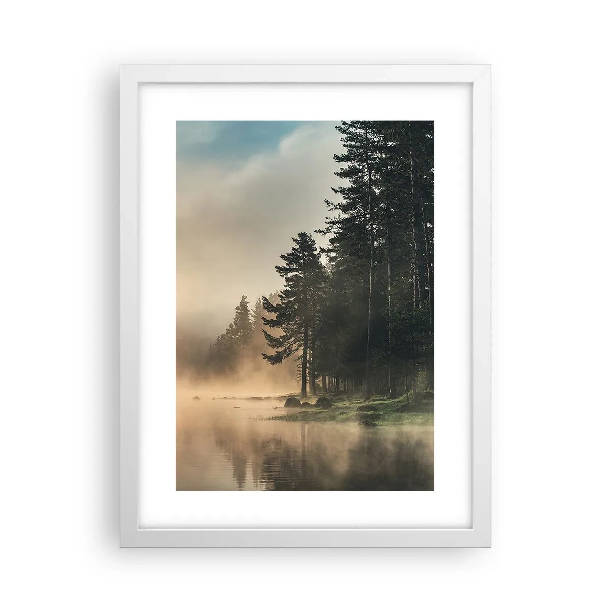 Poster in een witte lijst - De geboorte van de dag - 30x40 cm