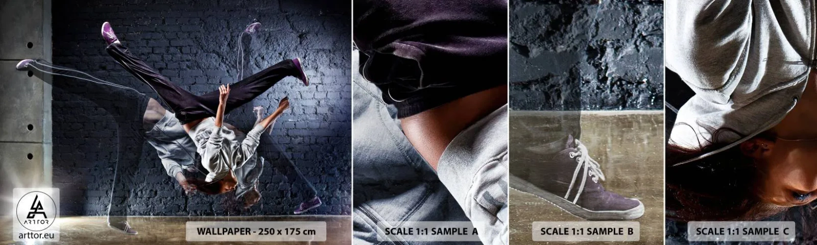 Fotobehang Staaltje Standard Eco - Straatster - Dans, Mensen, Danser - 100x30 cm