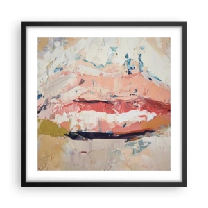 Poster in een zwarte lijst - Het wekt de zintuigen - 50x50 cm