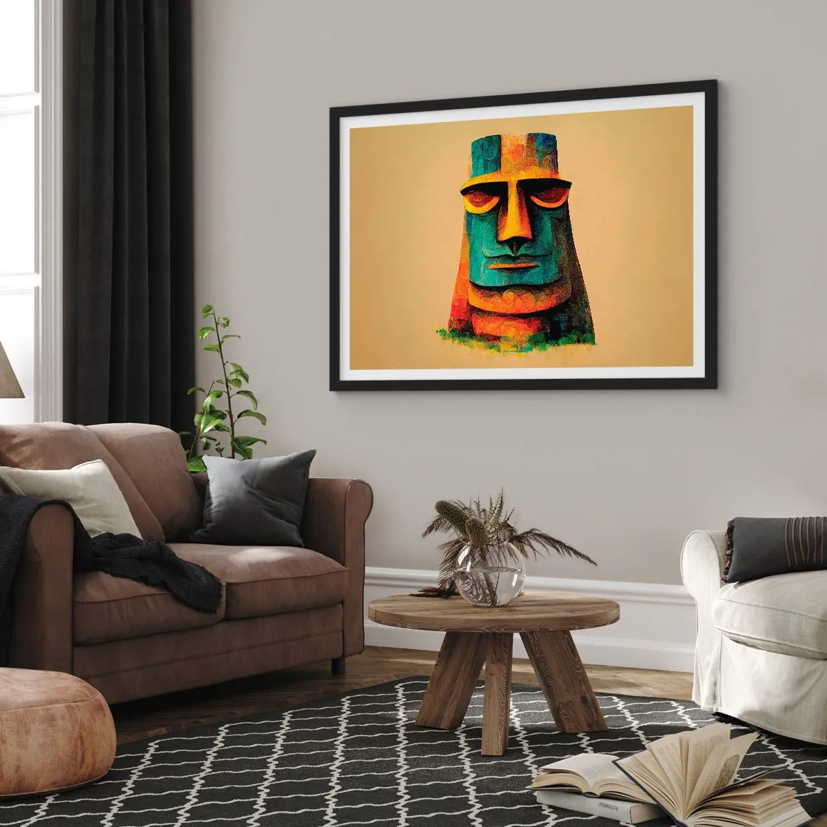 Poster in een zwarte lijst - Statig, toch lief - 70x50 cm