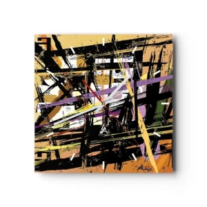 Wandklok - Klok - Een scherp snijden - 30x30 cm
