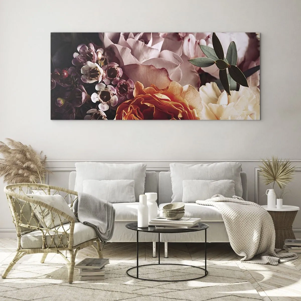 Schilderen op glas - Gehuld in schoonheid - 120x50 cm