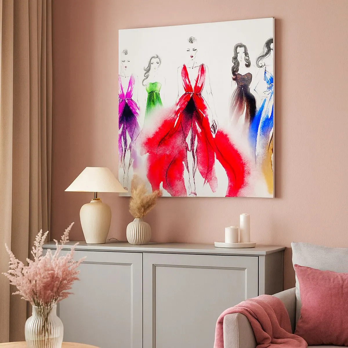 Schilderen op canvas - Stemmingen voor kostuums - 30x30 cm