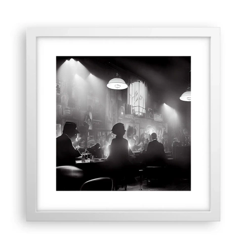 Poster in een witte lijst - In jazz-sfeer - 30x30 cm