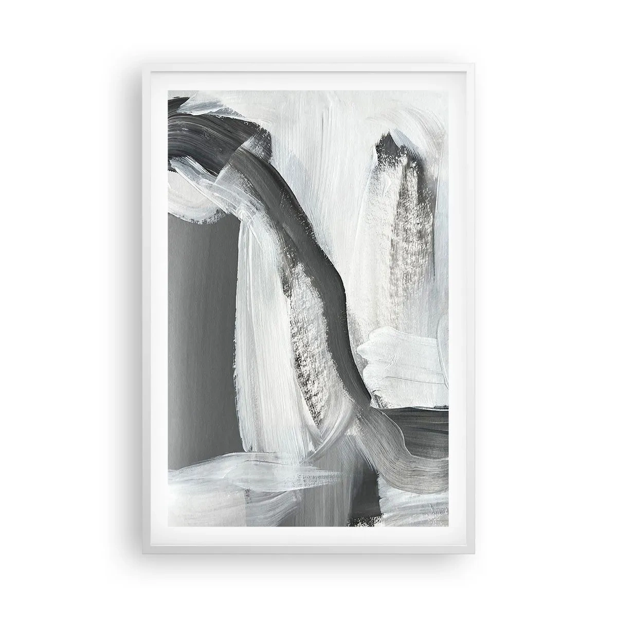 Poster in een witte lijst - Een beslissende beweging - 61x91 cm