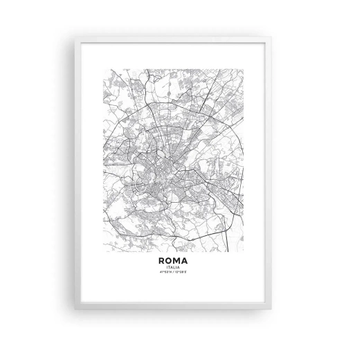 Poster in een witte lijst - Romeinse cirkel - 50x70 cm