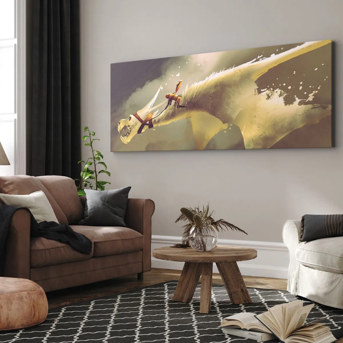Schilderen op canvas - De wereld te hulp - 100x40 cm