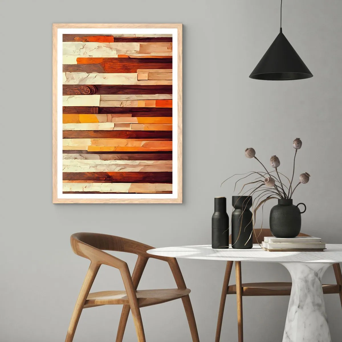 Een poster in een licht eiken lijst - Anthem van de bosbomen - 50x70 cm
