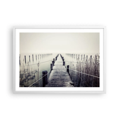 Poster in een witte lijst - Dompel jezelf onder in vrede - 70x50 cm