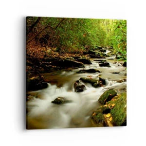 Schilderen op canvas - Zoals vloeibaar zilver - 40x40 cm