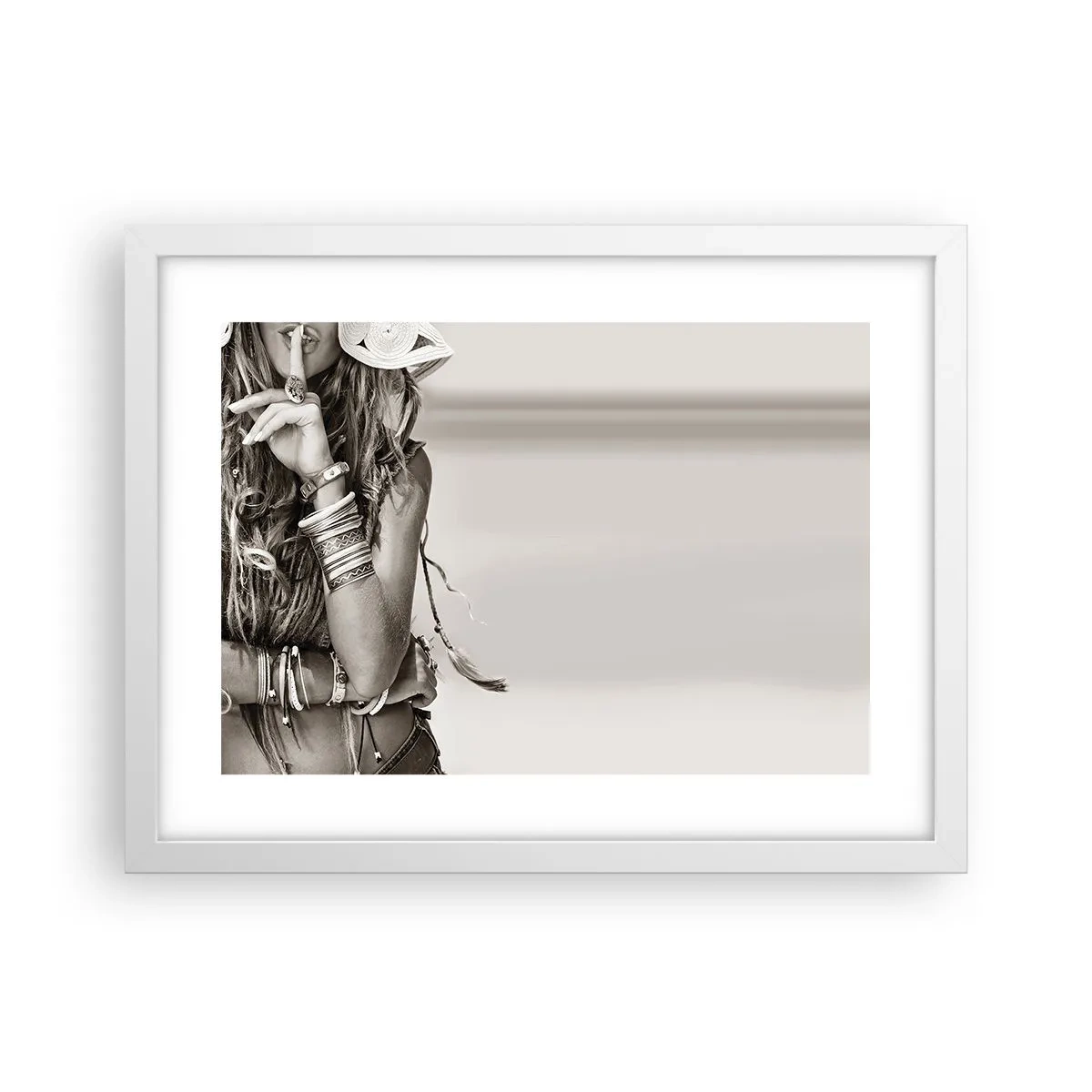 Poster in een witte lijst - Waarom een ​​meisje - 40x30 cm