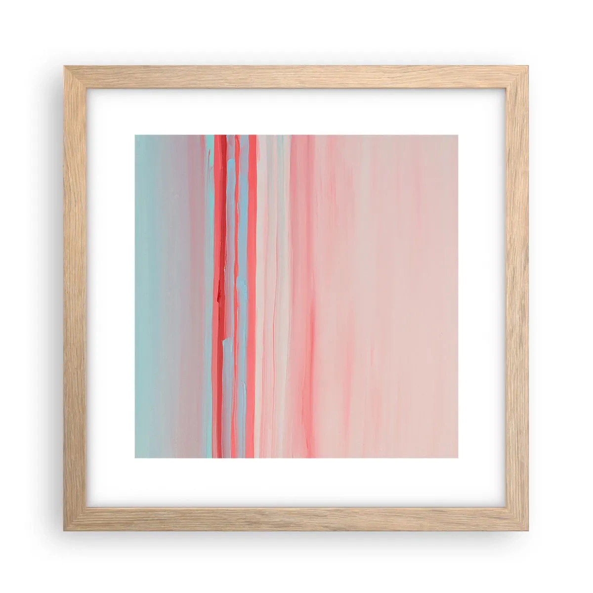 Een poster in een licht eiken lijst - Abstractie bij dageraad - 30x30 cm