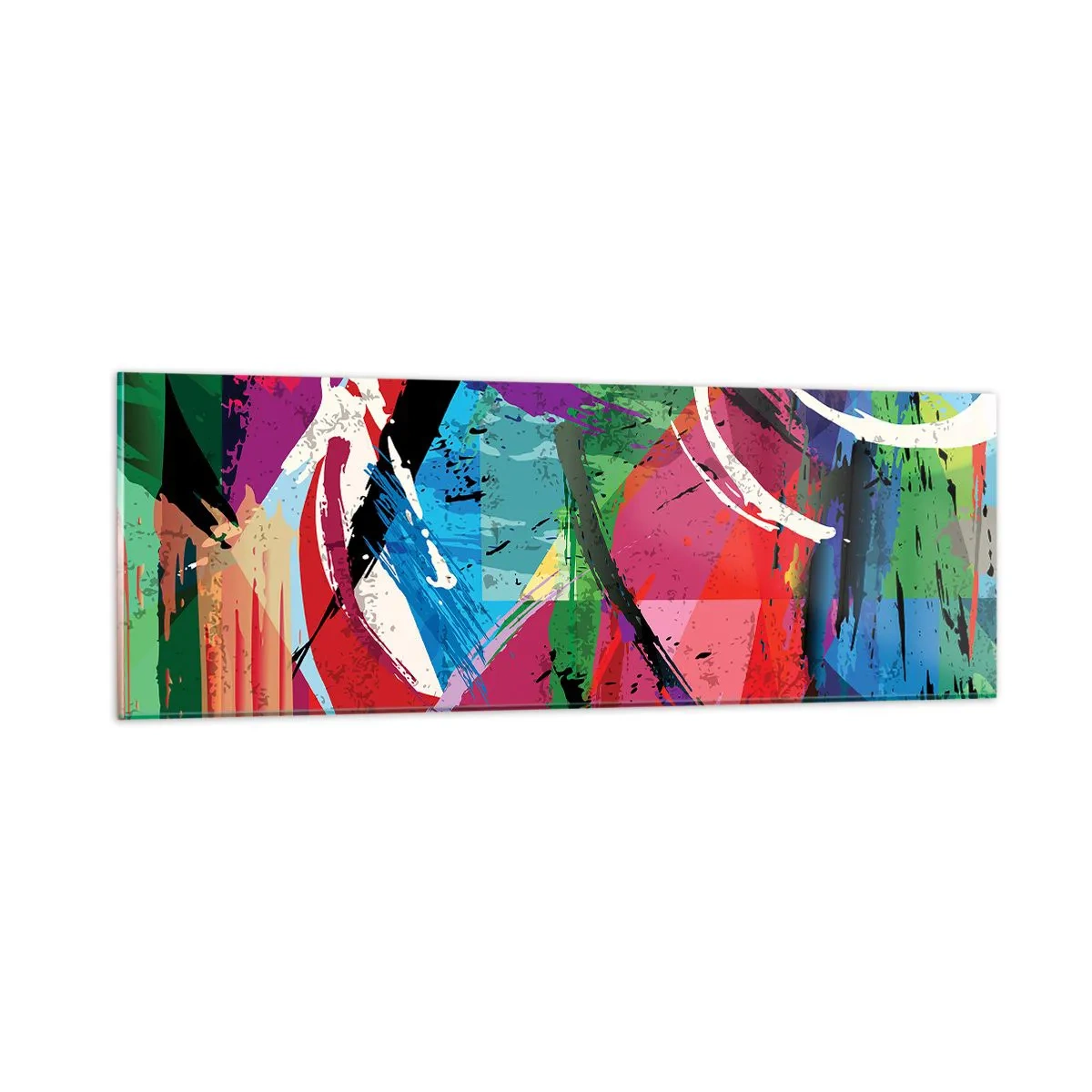 Schilderen op glas - Snel, levendig en opzwepend - 90x30 cm