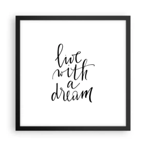 Poster in een zwarte lijst - Natuurlijk - 40x40 cm