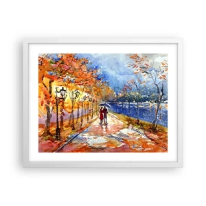 Poster in een witte lijst - Samen tot de grens van de tijd - 50x40 cm