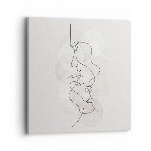 Schilderen op canvas - Verstrikt in een omhelzing - 30x30 cm