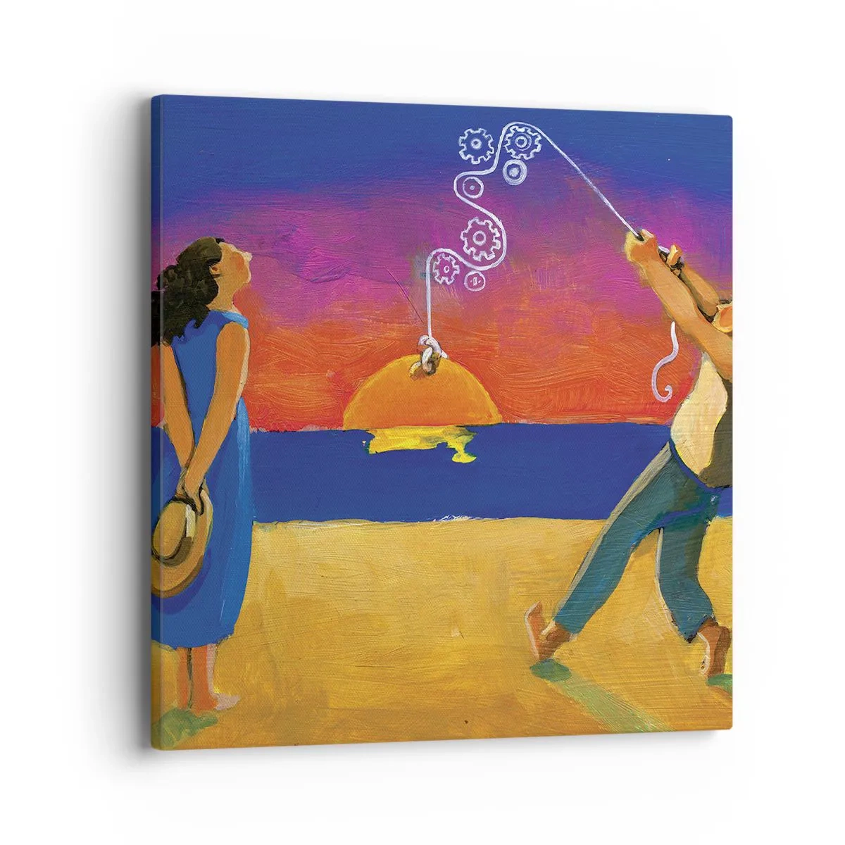 Schilderen op canvas - Meer dan een sterretje uit de lucht - 40x40 cm