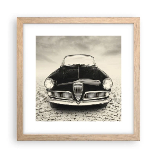 Een poster in een licht eiken lijst - Je moet gewoon van me houden - 30x30 cm