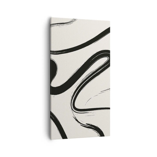 Schilderen op canvas - Zwart-wit eigenzinnigheid - 55x100 cm
