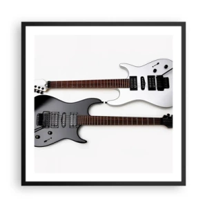 Poster in een zwarte lijst - Harmonie van vormen - 60x60 cm