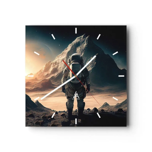 Wandklok - Klok - Nieuwe uitdaging - 40x40 cm