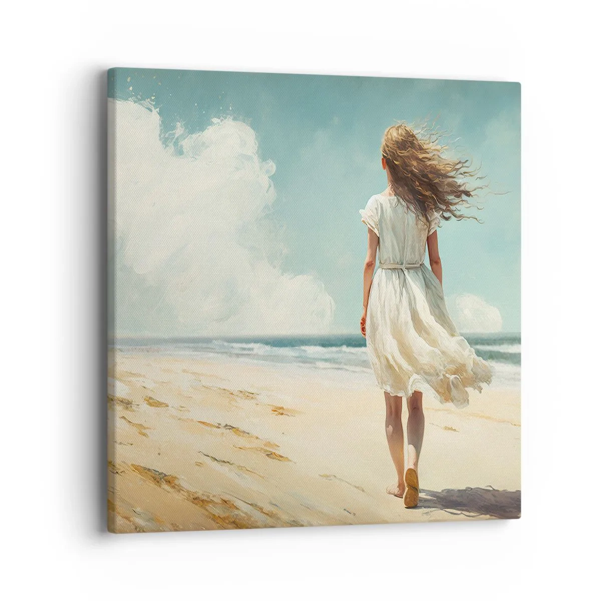 Schilderen op canvas - Om de zon en de wind te ontmoeten - 40x40 cm