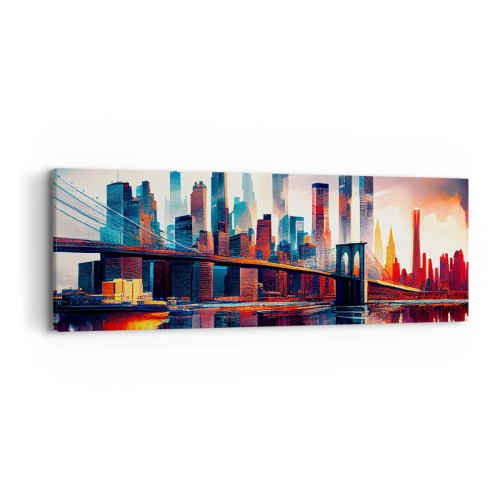 Schilderen op canvas - Een droomachtig New York - 90x30 cm