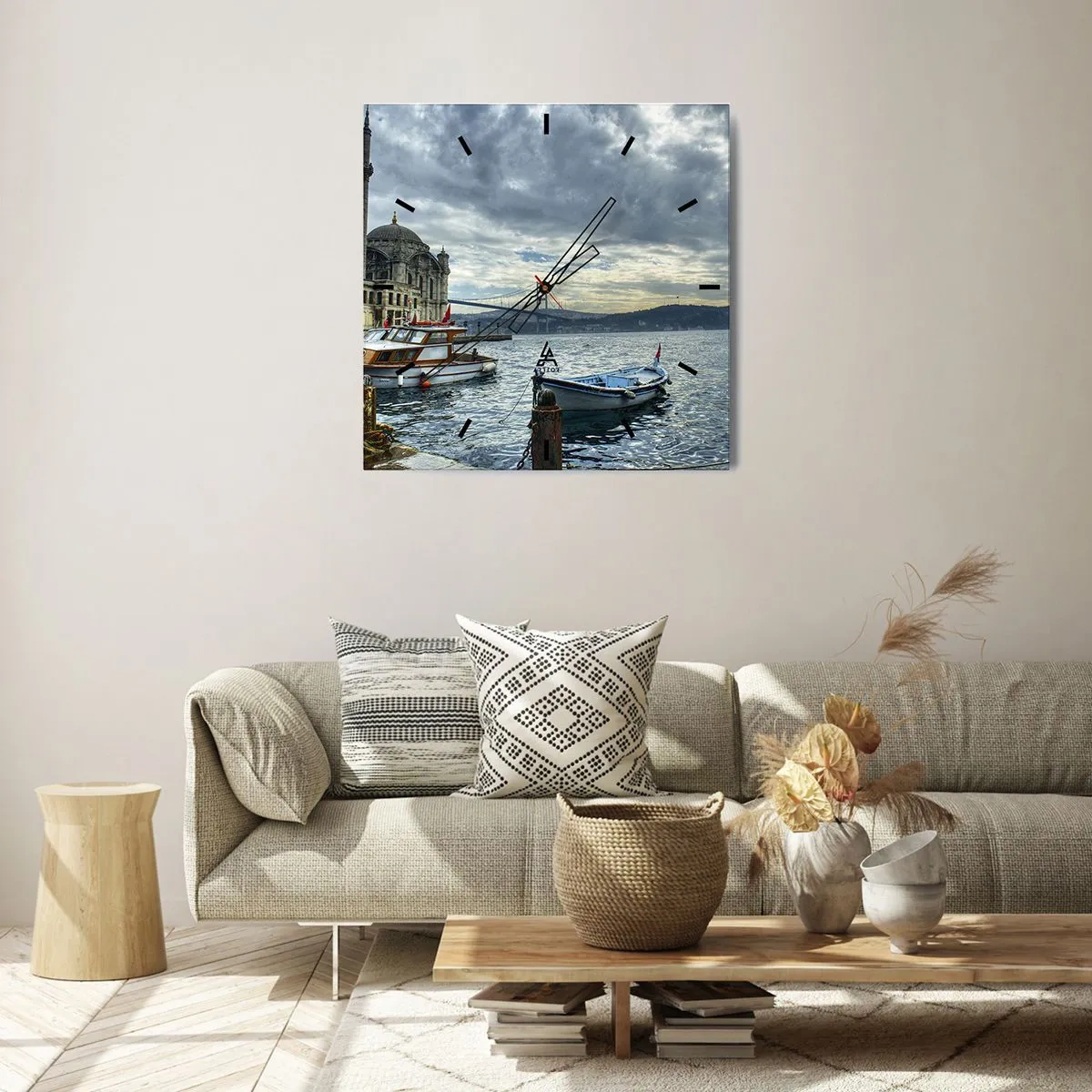 Wandklok - Klok - Op de grens van de werelden - 40x40 cm