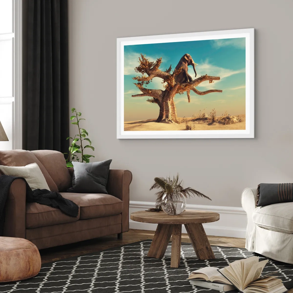 Poster in een witte lijst - Een nieuw gezichtspunt - 50x40 cm