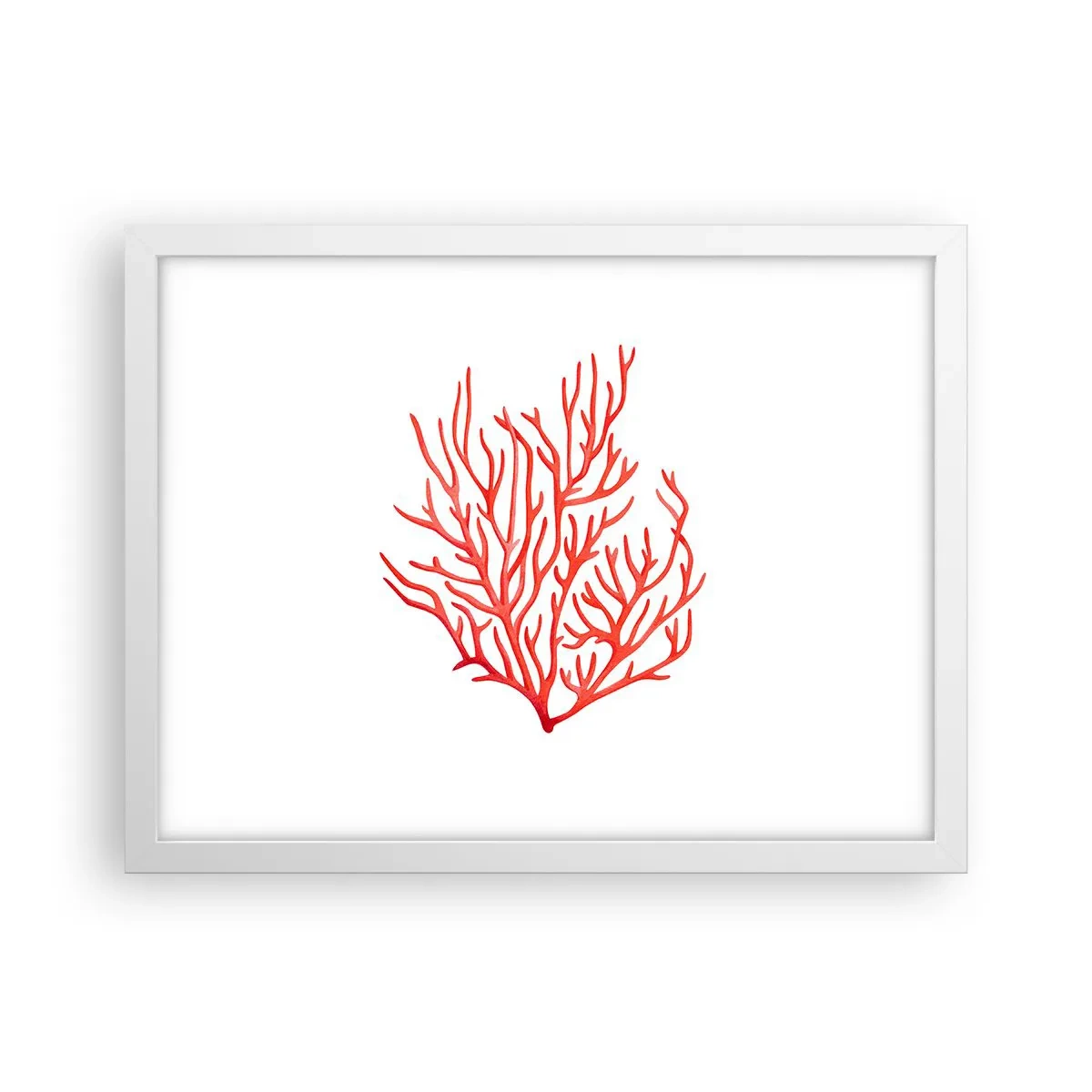 Poster in een witte lijst - Koraal filigraan - 40x30 cm