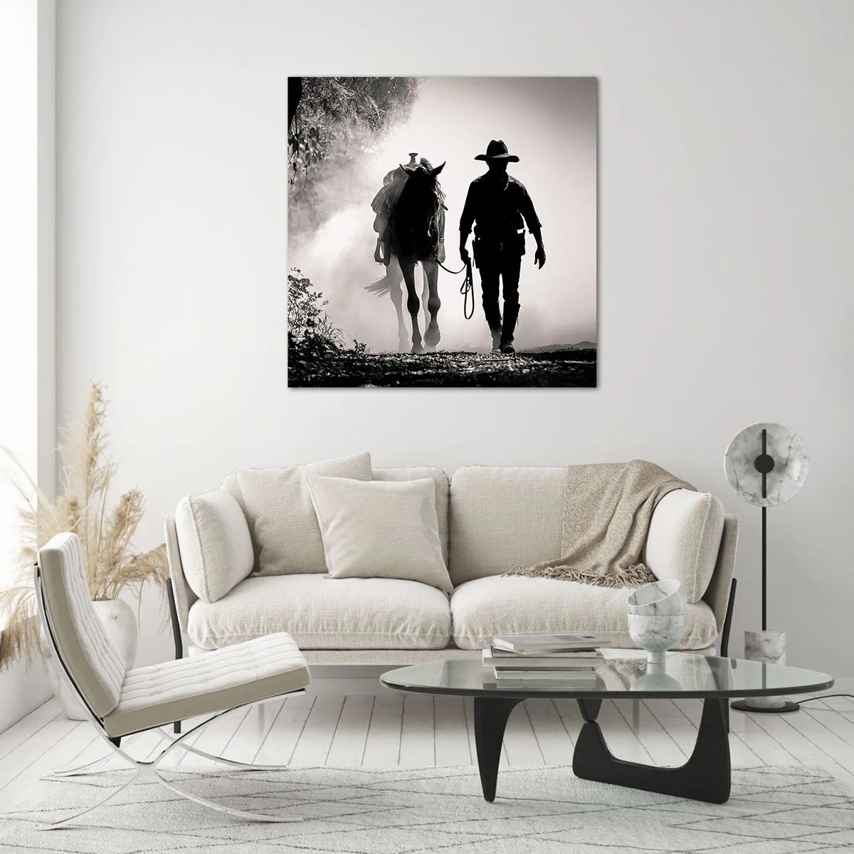 Schilderen op glas - Texas ochtend - 70x70 cm