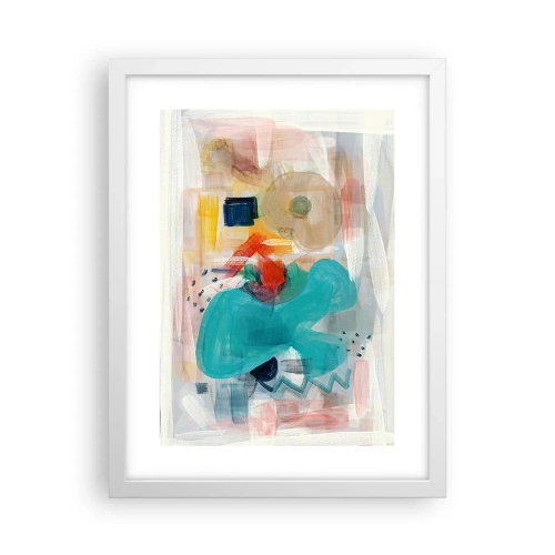 Poster in een witte lijst - Kleurrijk spel - 30x40 cm