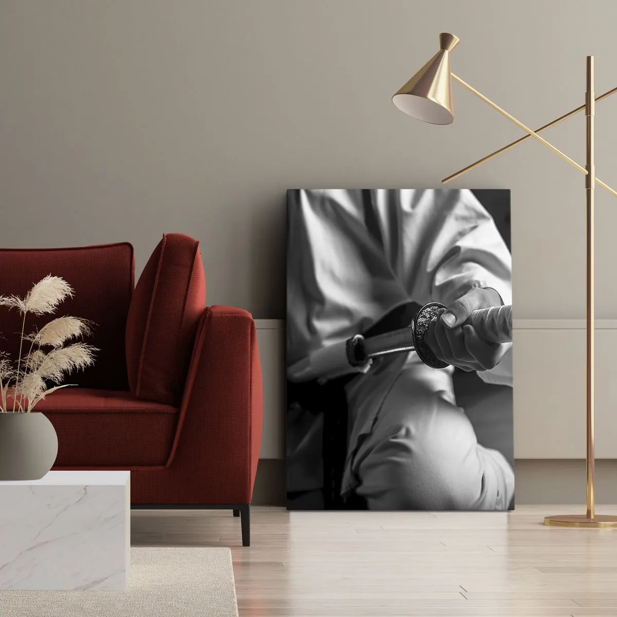 Schilderen op canvas - Ziel van een vechter - 45x80 cm