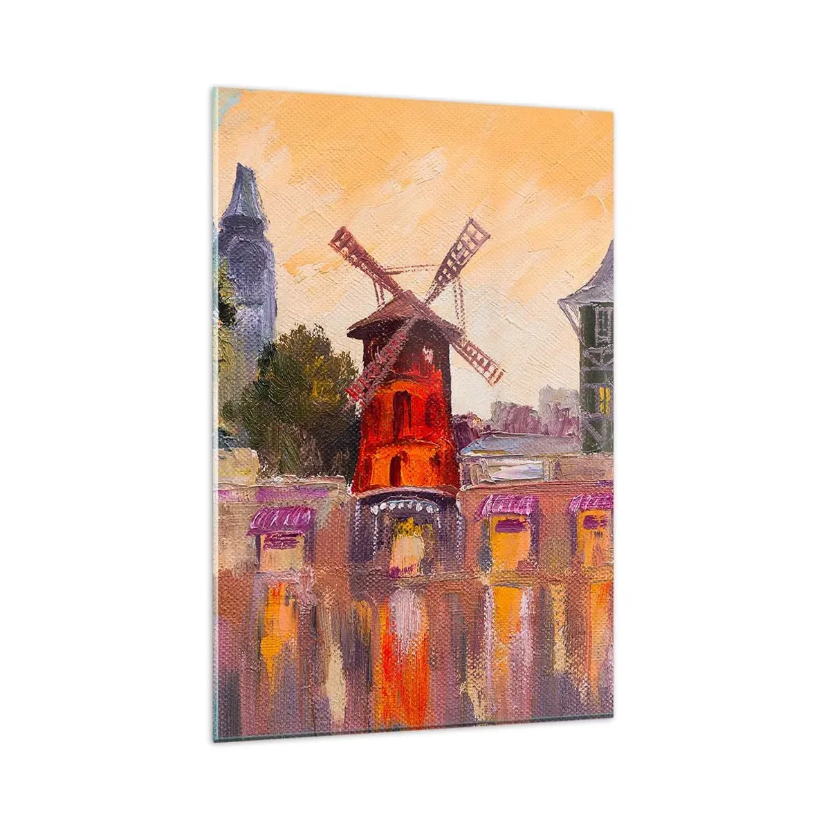 Schilderen op glas - Parijse iconen – Moulin Rouge - 80x120 cm