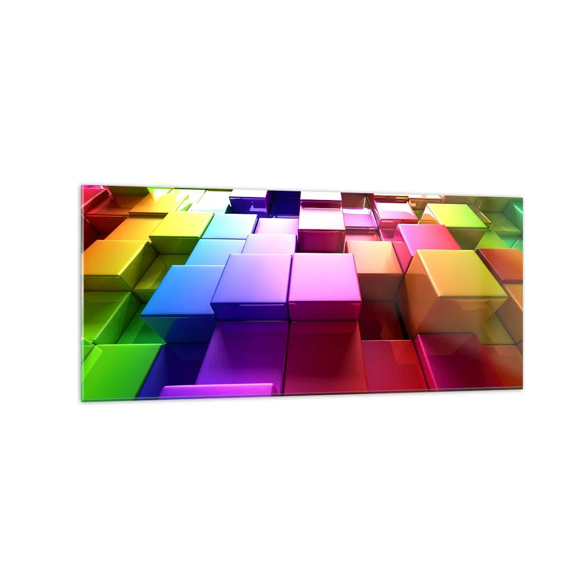 Schilderen op glas - Op-art samen in een team - 120x50 cm