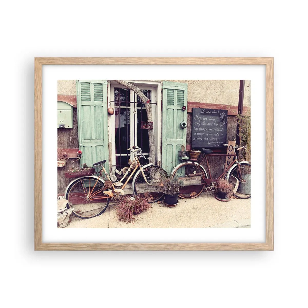 Een poster in een licht eiken lijst - Lang leve de provincie - 50x40 cm